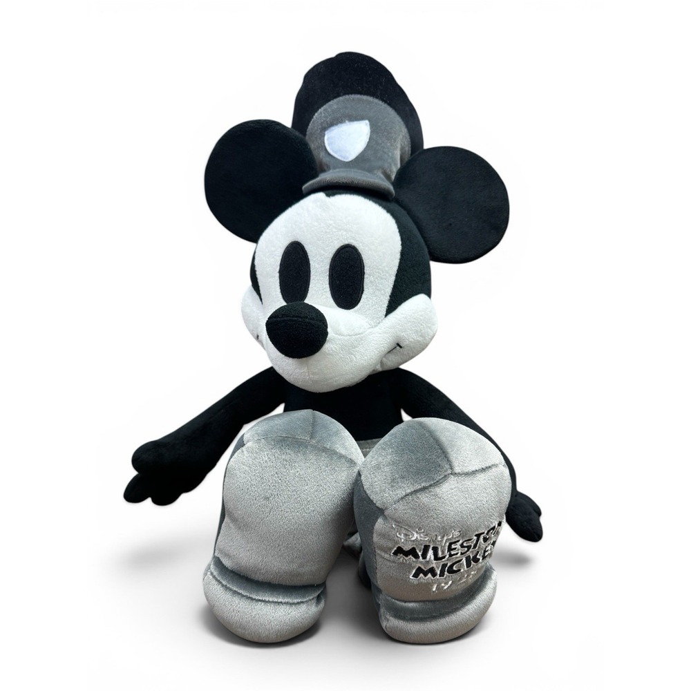 Disney Mickey Mouse 1928 Plush Toy Black Gray Collectible‎ Milestone Franchise